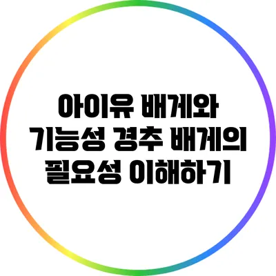 아이유 배게와 기능성 경추 배게의 필요성 이해하기