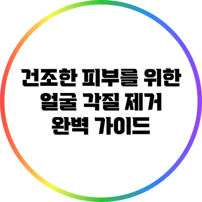 건조한 피부를 위한 얼굴 각질 제거 완벽 가이드