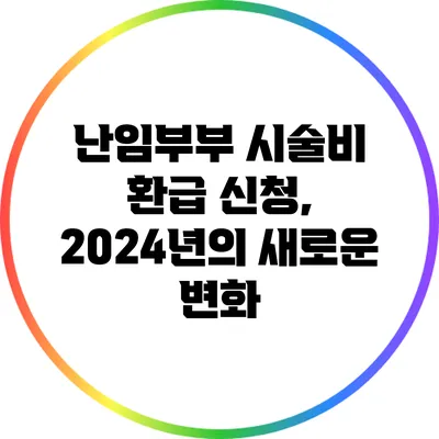 난임부부 시술비 환급 신청, 2024년의 새로운 변화