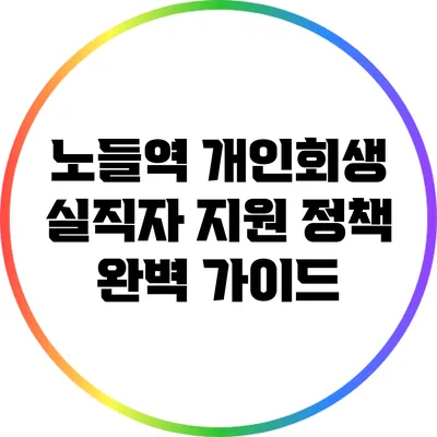 노들역 개인회생: 실직자 지원 정책 완벽 가이드