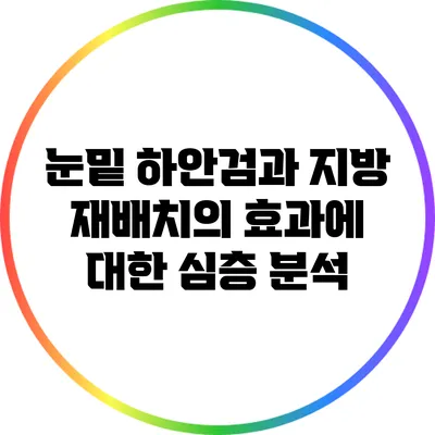 눈밑 하안검과 지방 재배치의 효과에 대한 심층 분석