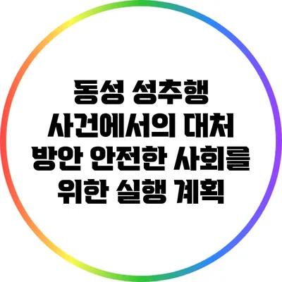 동성 성추행 사건에서의 대처 방안: 안전한 사회를 위한 실행 계획