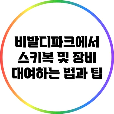 비발디파크에서 스키복 및 장비 대여하는 법과 팁