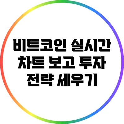 비트코인 실시간 차트 보고 투자 전략 세우기