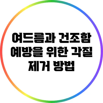 여드름과 건조함 예방을 위한 각질 제거 방법