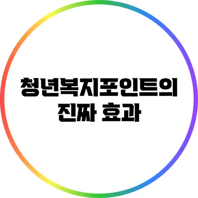 청년복지포인트의 진짜 효과
