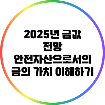 2025년 금값 전망: 안전자산으로서의 금의 가치 이해하기