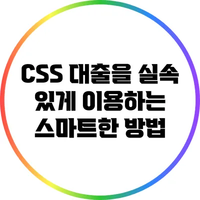 CSS 대출을 실속 있게 이용하는 스마트한 방법