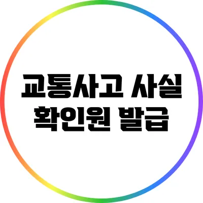 교통사고 사실 확인원 발급