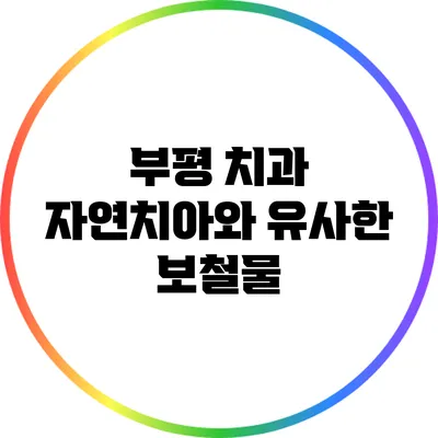 부평 치과: 자연치아와 유사한 보철물