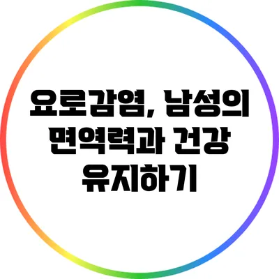 요로감염, 남성의 면역력과 건강 유지하기