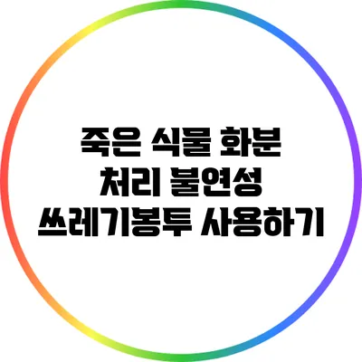 죽은 식물 화분 처리: 불연성 쓰레기봉투 사용하기