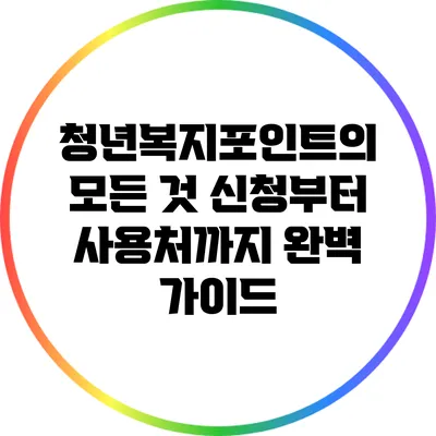청년복지포인트의 모든 것: 신청부터 사용처까지 완벽 가이드
