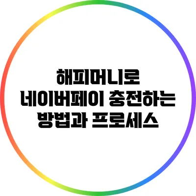 해피머니로 네이버페이 충전하는 방법과 프로세스