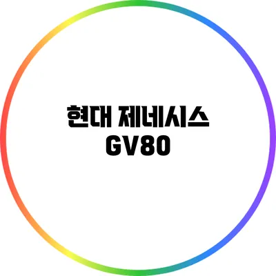현대 제네시스 GV80